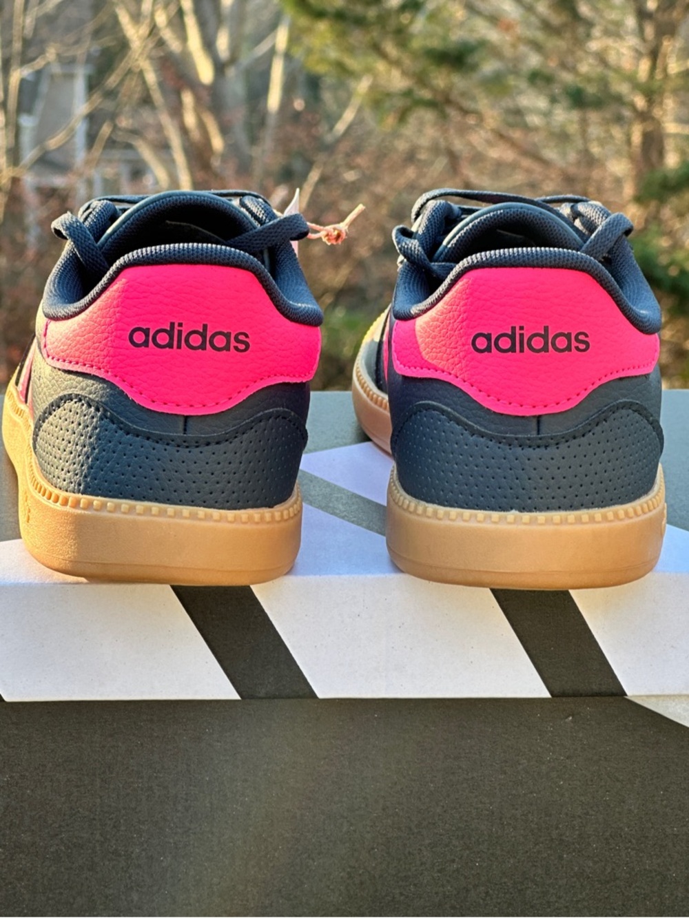 Adidas Breaknet Sleek Blue Pink Casual Sneaker fits Womens 6.5 | 7.5 | 8.5 NEW - Picture 6 of 12